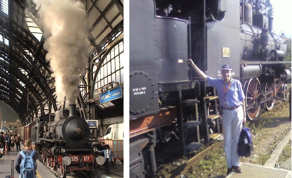 Locomotiva 625.177 in partenza da Milano Centrale