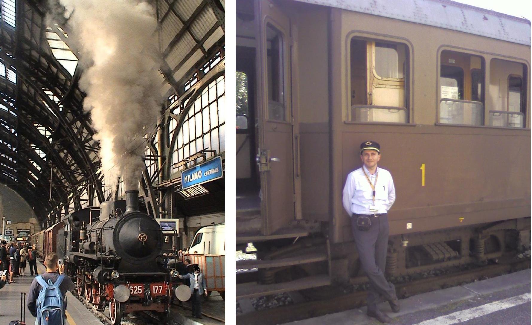 Locomotiva 625.177 in partenza da Milano Centrale